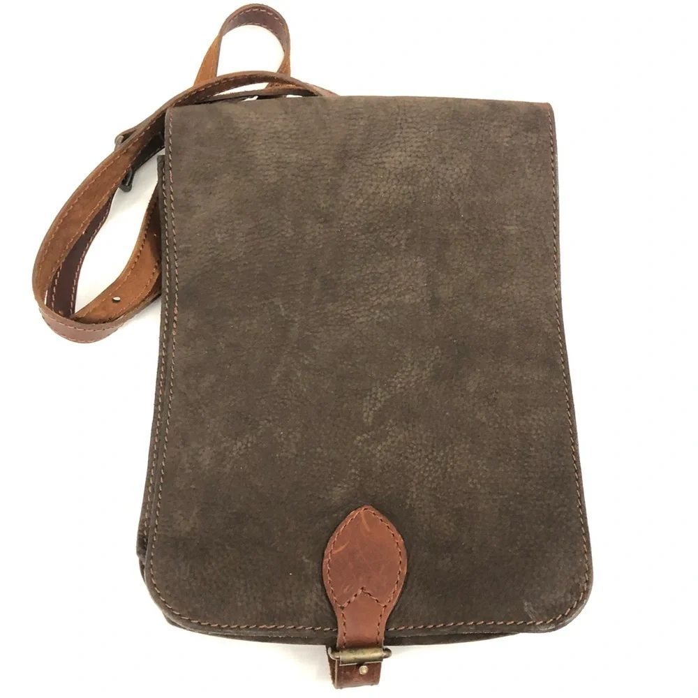 Vintage Slim Genuine Leather Messenger Crossbody Work Bag